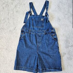 Original Dungaree Shorts in Mid-Wash Denim UK 12 US 8